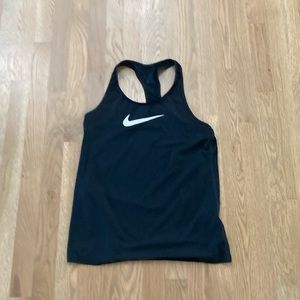 Nike Women’s Dri-Fit Black And White Logo Athletic Tank Top